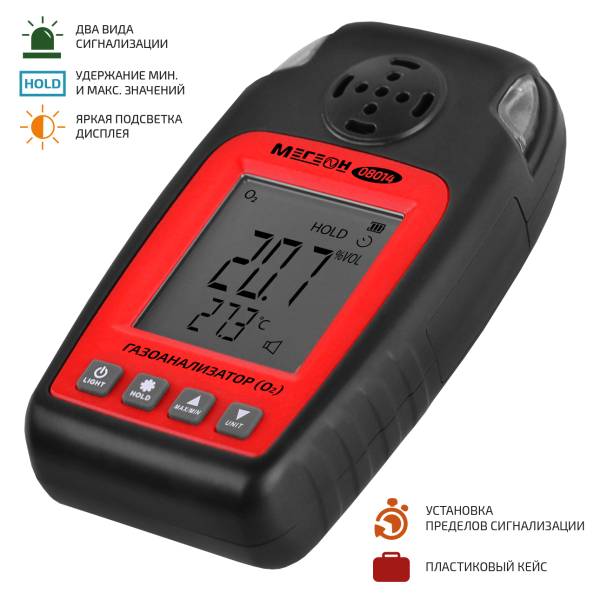Газоанализатор (измеритель концентрации кислорода) МЕГЕОН 08014 фото