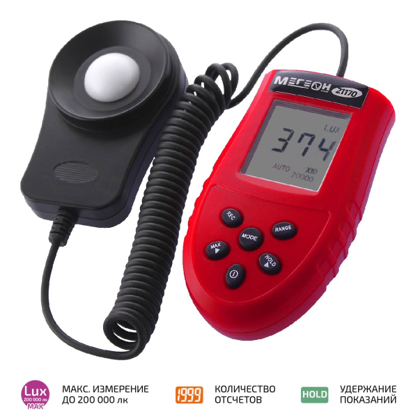 Измеритель освещенности с функцией записи МЕГЕОН 21170 фото