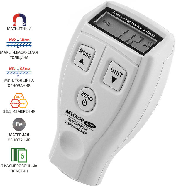 Магнитный толщиномер МЕГЕОН 19210 фото