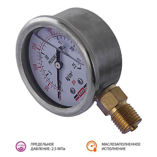 Манометр для электрического опрессовочного насоса МЕГЕОН 98120М фото