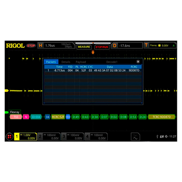 Опция анализа и запуска по шинам FlexRay DS8000-R-FLEX фото