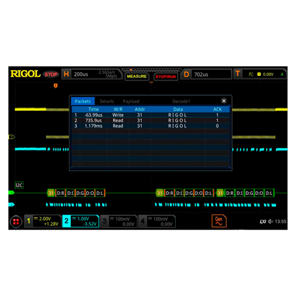 Опция анализа и запуска по шинам I2C/SPI DS8000-R-EMBD фото