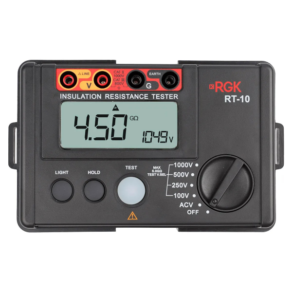 Цифровой мегаомметр RGK RT-10 с поверкой фото