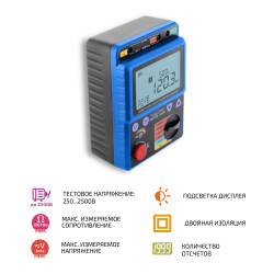 Измеритель сопротивления изоляции (мегаомметр) МЕГЕОН 13225 фото