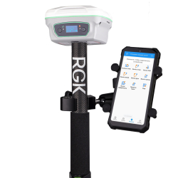 Комплект GNSS-приёмник RGK SR1 со смартфоном и вехой фото