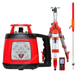 Комплект: ротационный нивелир RGK SP-310 + элевационный штатив RGK SH-170 + рейка RGK LR-2 + дальномер RGK DL100 фото