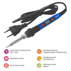 Паяльник с цифровым регулятором температуры МЕГЕОН 00180 фото