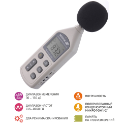 Цифровой шумомер с функцией регистратора МЕГЕОН 92140 фото